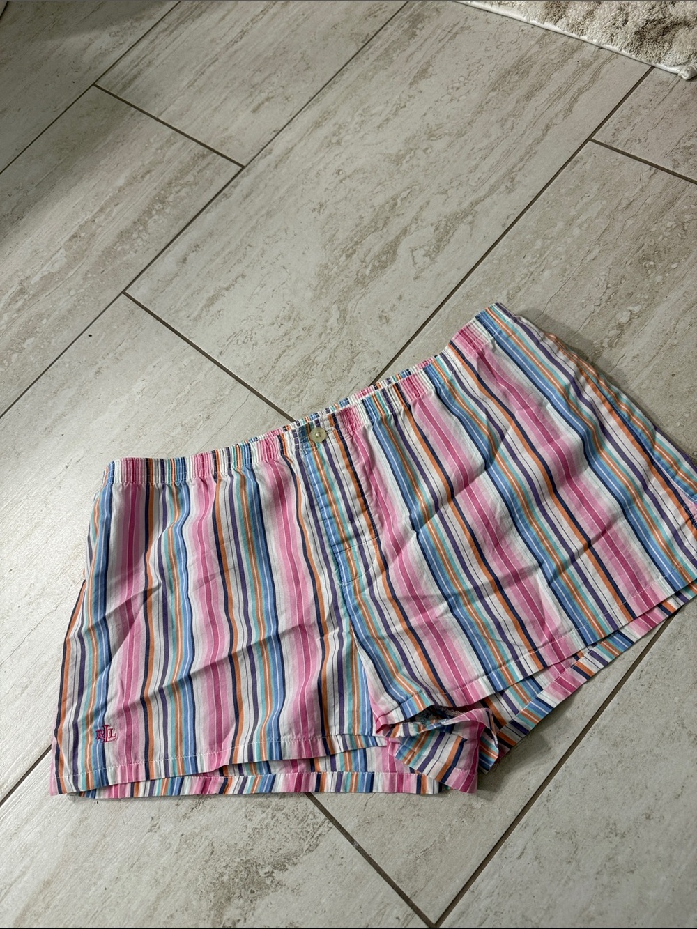 Lauren Ralph Lauren Multicolor Striped sleep Cotton Shorts -